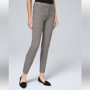 WHBM Houndstooth Slim Ankle Pants